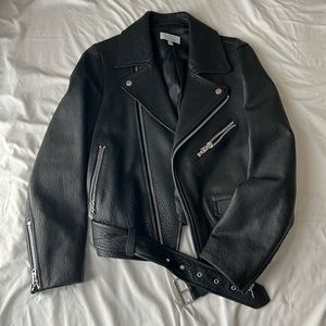 & other stories leather moto jacket